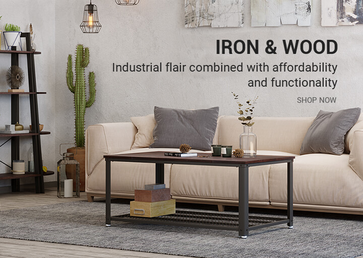 VASAGLE iron and wood furniture